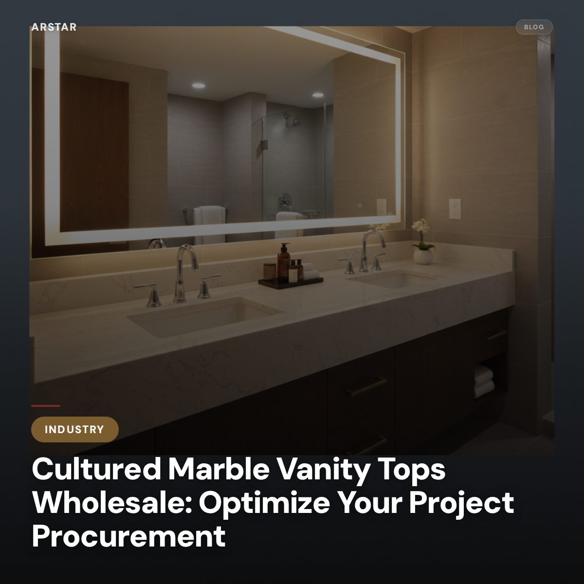 Optimize project procurement with wholesale cultured marble vanity tops for B2B commercial and hotel projects.