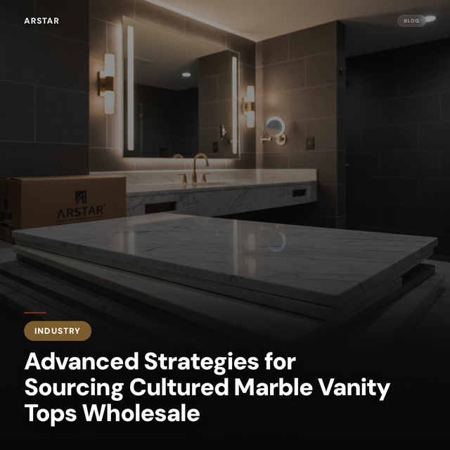 ARSTAR cultured marble vanity tops: advanced wholesale sourcing for B2B hospitality, multifamily, and commercial projects.