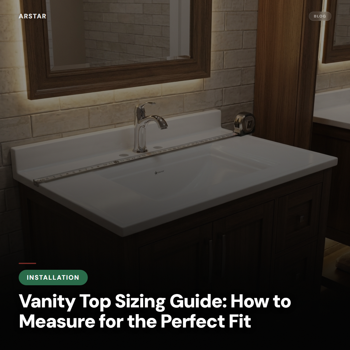 Cultured marble vanity top measurement guide for hotel owners, contractors, and property managers ensuring perfect fit.
