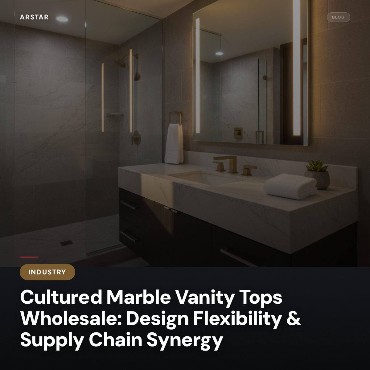 Cultured marble vanity tops wholesale: ideal B2B solution for commercial, hospitality & multifamily design projects.