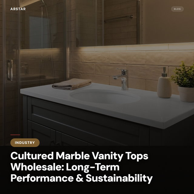 Cultured marble vanity tops: B2B buyers gain performance & sustainability for commercial, hotel, and multi-family projects.