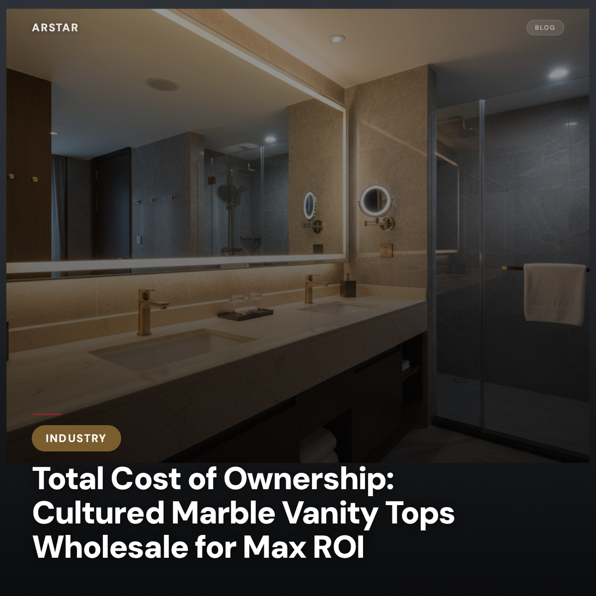 Optimize ROI with cultured marble vanity tops wholesale. Understand TCO for commercial projects.