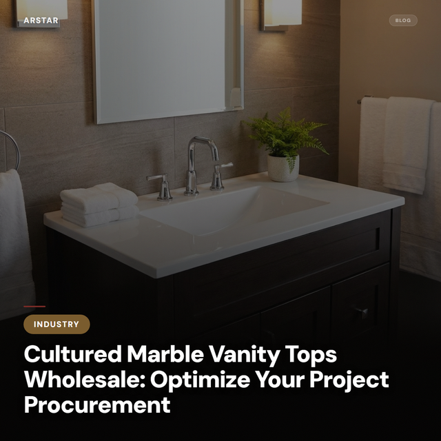 Optimize project procurement with wholesale cultured marble vanity tops for B2B commercial and hotel projects.