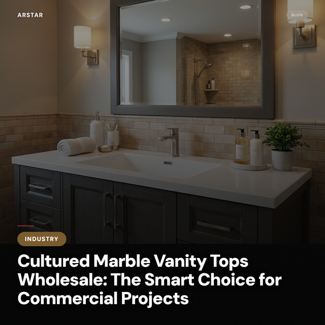 Wholesale cultured marble vanity tops for commercial projects & hotel renovation. Smart choice for B2B buyers.