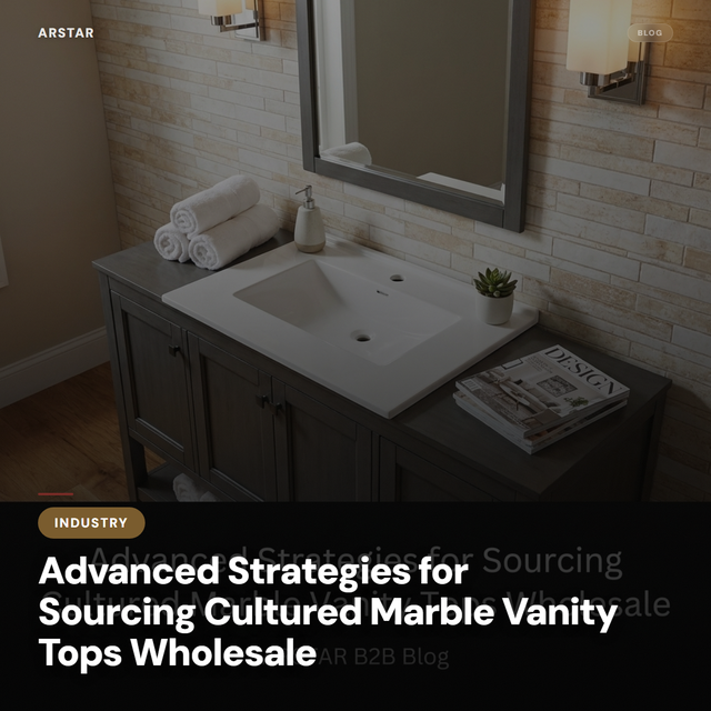 ARSTAR cultured marble vanity tops: advanced wholesale sourcing for B2B hospitality, multifamily, and commercial projects.