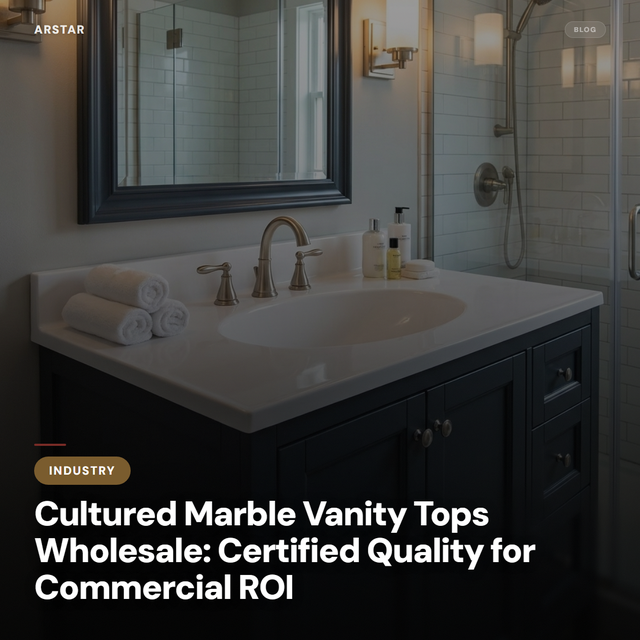 Certified cultured marble vanity tops wholesale for commercial ROI in hotel and multifamily projects.