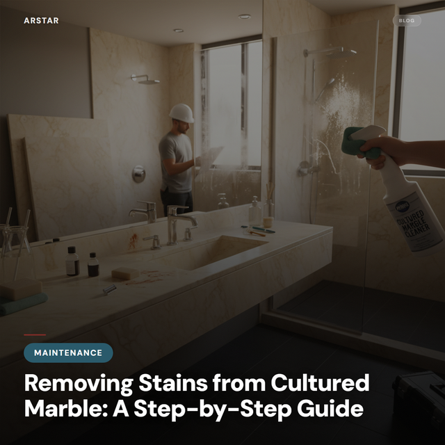 Cultured marble stain removal guide for B2B; hard water, soap scum, rust. Essential maintenance for hotel and property managers.