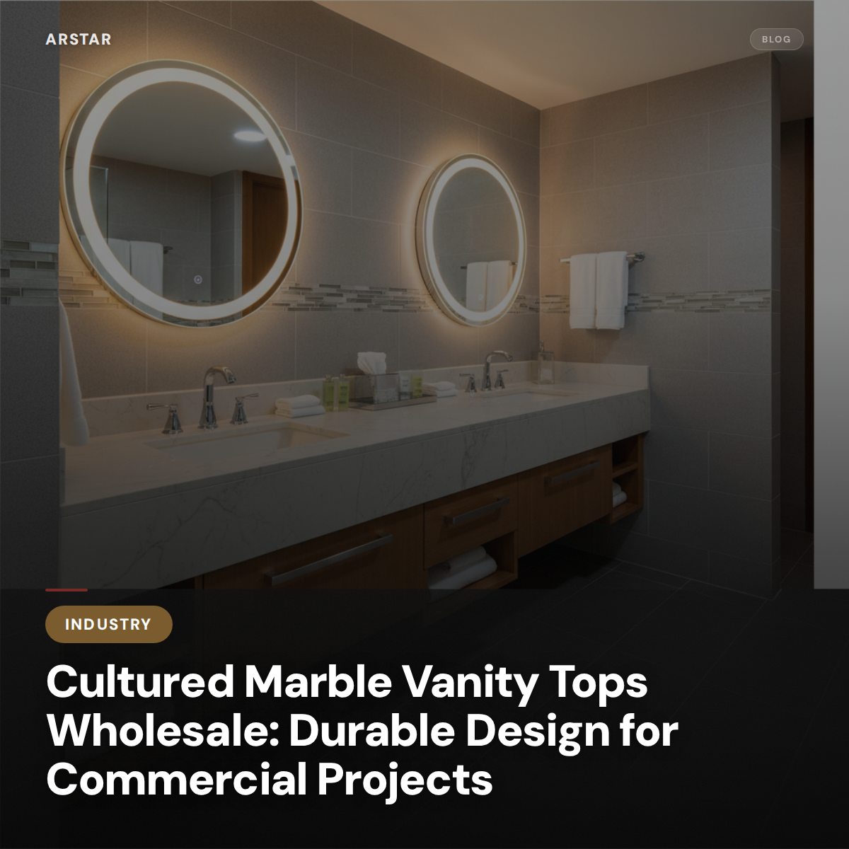 Cultured marble vanity tops wholesale for B2B. Durable, stylish solutions for commercial bathrooms.