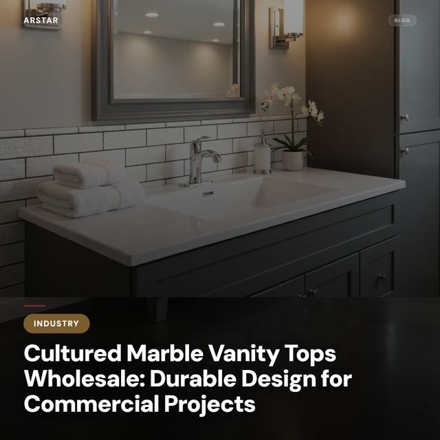 Cultured marble vanity tops wholesale for B2B. Durable, stylish solutions for commercial bathrooms.
