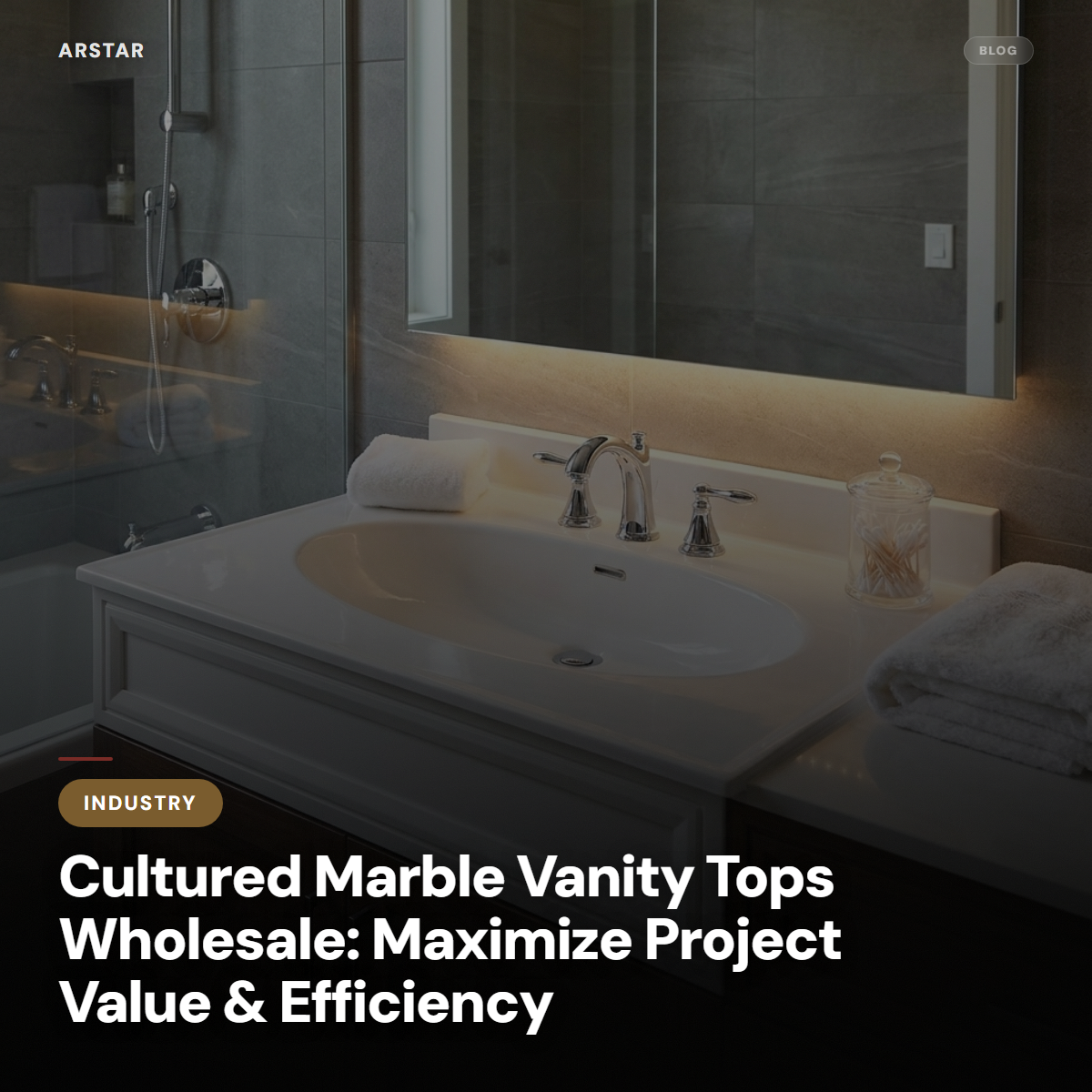 Elevate projects with wholesale cultured marble vanity tops, perfect for B2B hotel and multifamily commercial buyers.