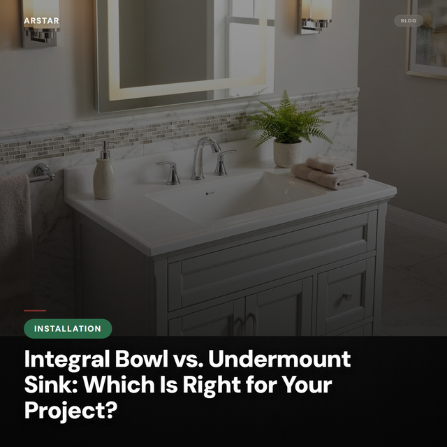 Cultured marble integral bowl and undermount sinks compared for B2B bathroom vanity projects