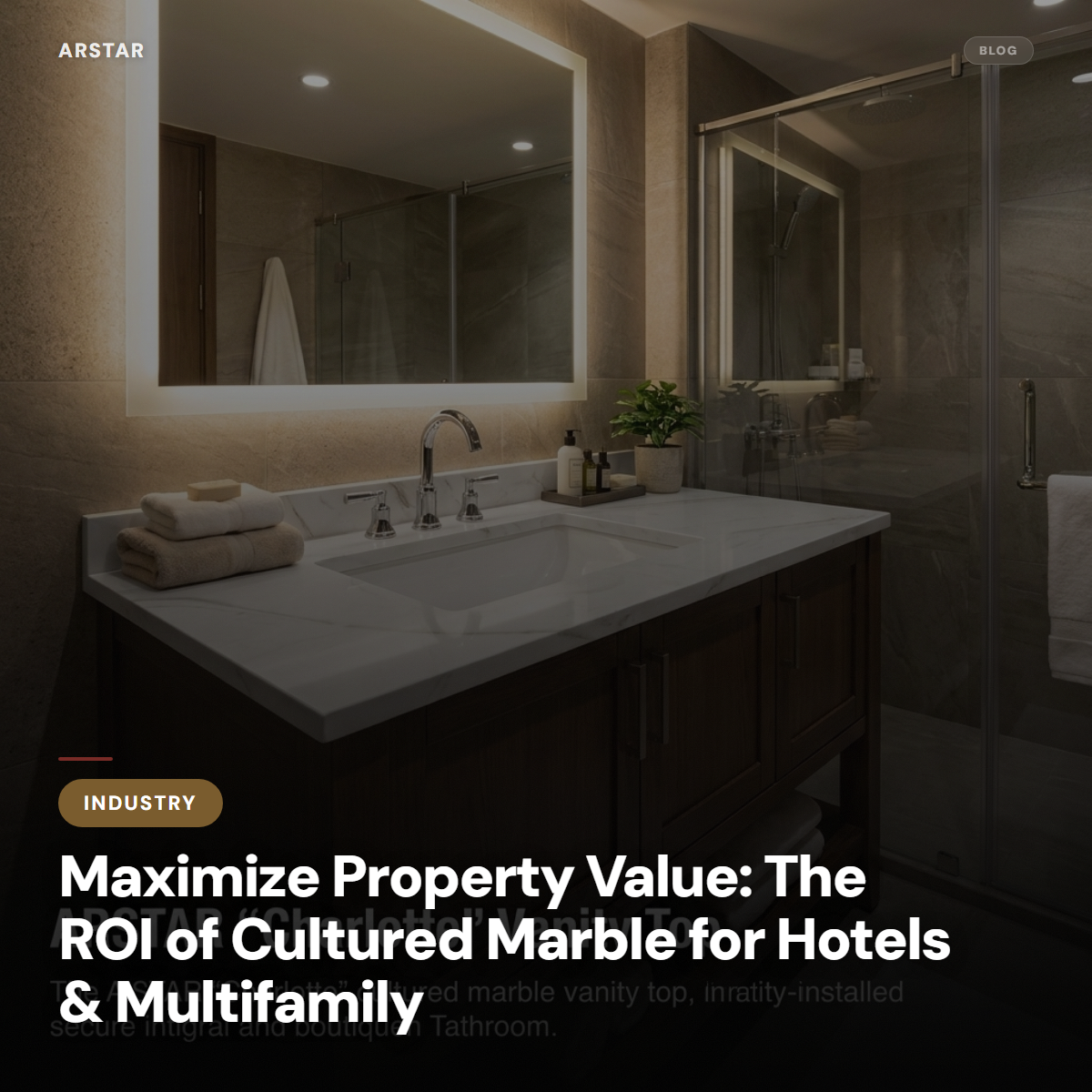 Cultured marble in commercial bathrooms. Maximize hotel & multifamily property ROI and durability for B2B buyers.