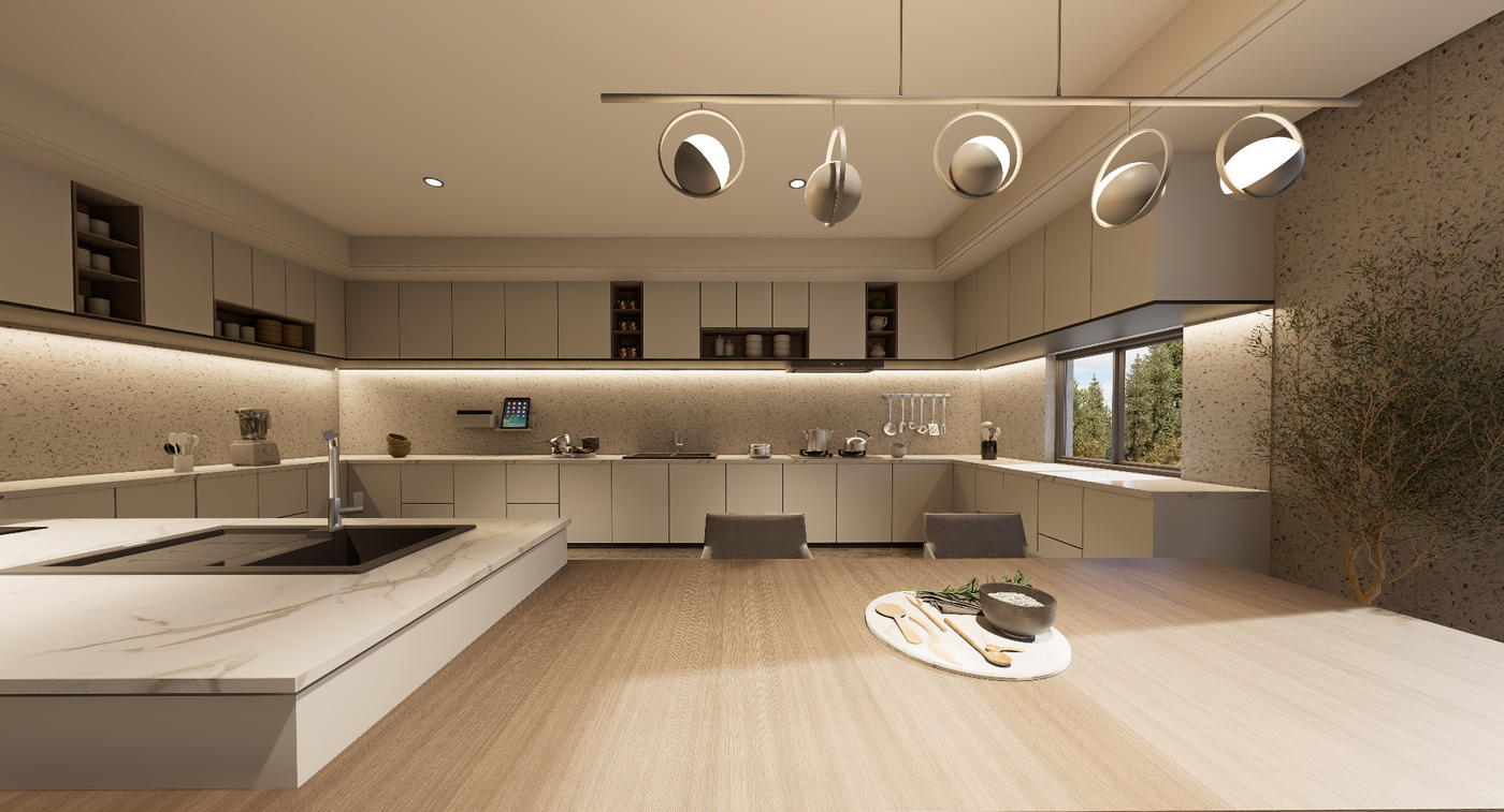 Modern Kitchen room overview
