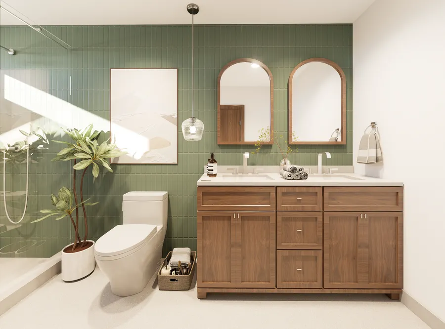 Green Contemporary — ARSTAR cultured marble installation