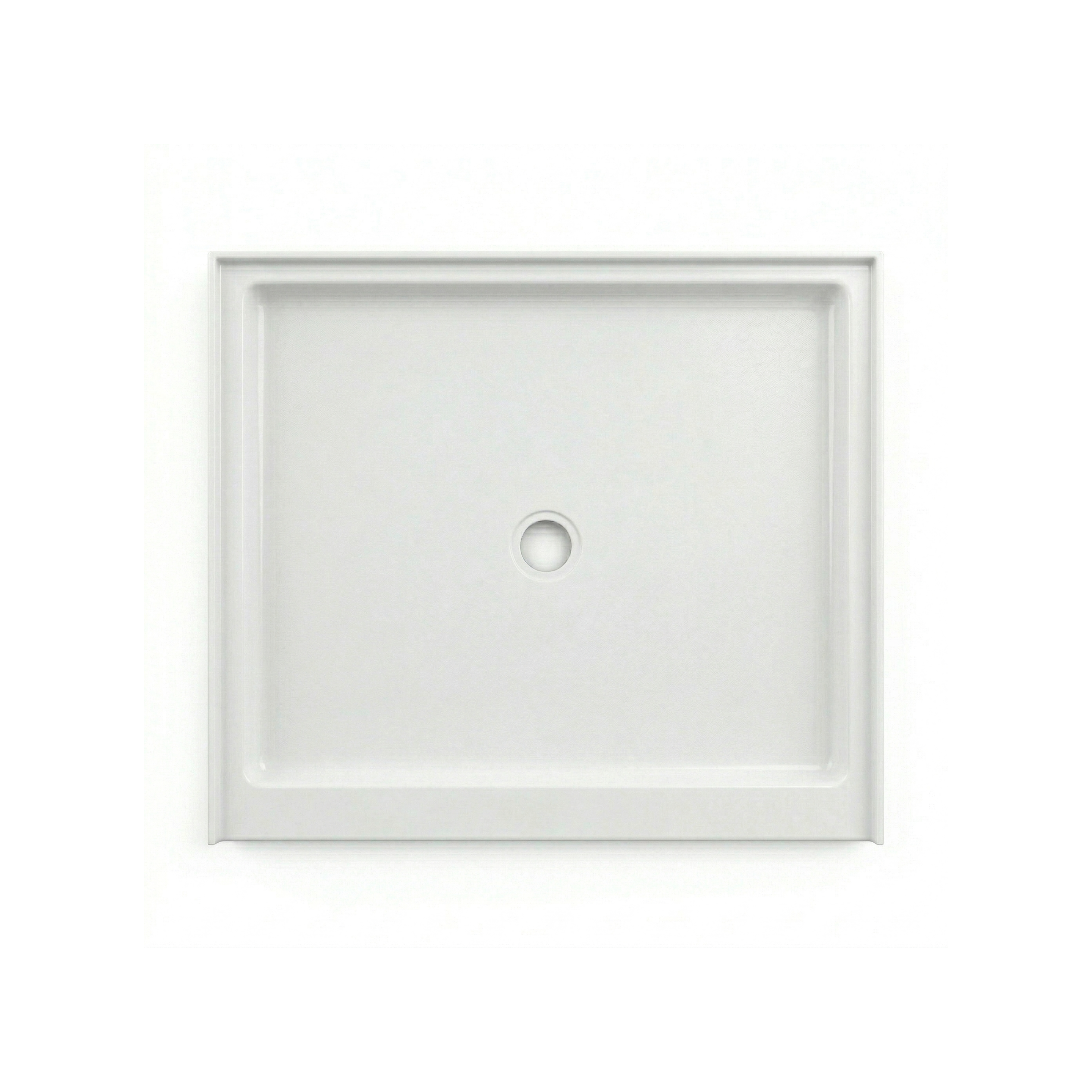 ARSTAR 36"×48" Center Drain cultured marble shower pan top view