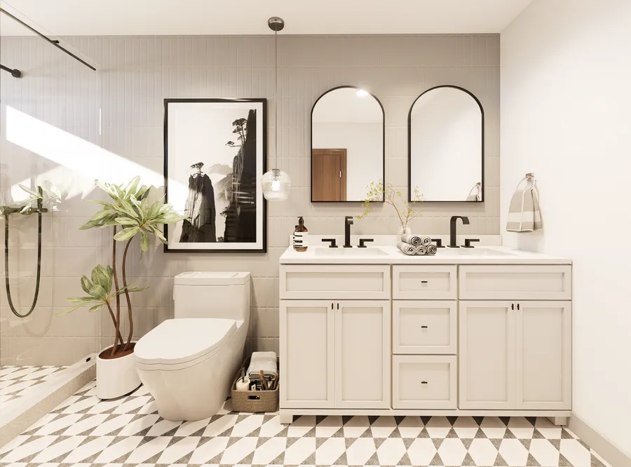 White Contemporary — ARSTAR cultured marble installation