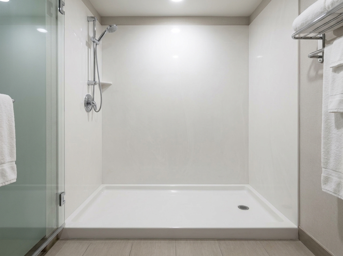 Cultured marble shower pan sizes for multifamily renovations, optimizing design and ADA compliance for B2B.