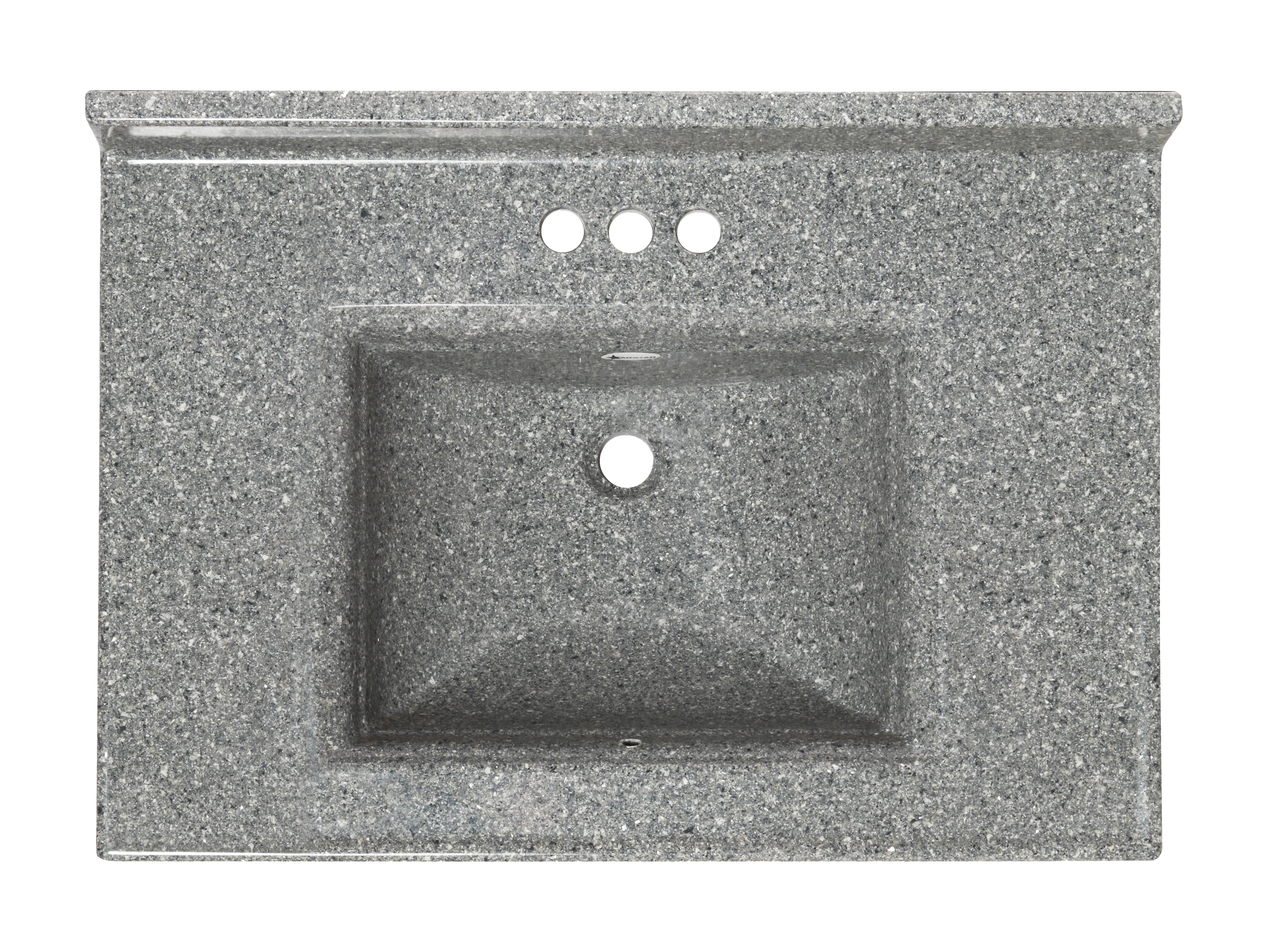 Camila 22 cultured marble vanity top — top view, color