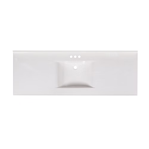 Contempo No Backsplash cultured marble vanity top — top view, color