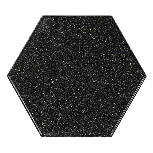 ARSTAR Hexagonal cultured marble lazy susan — top view