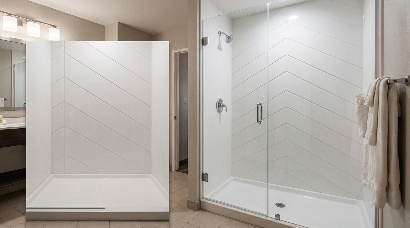 Cultured marble shower panels: private label & OEM solutions for B2B cost savings in hotel renovation.