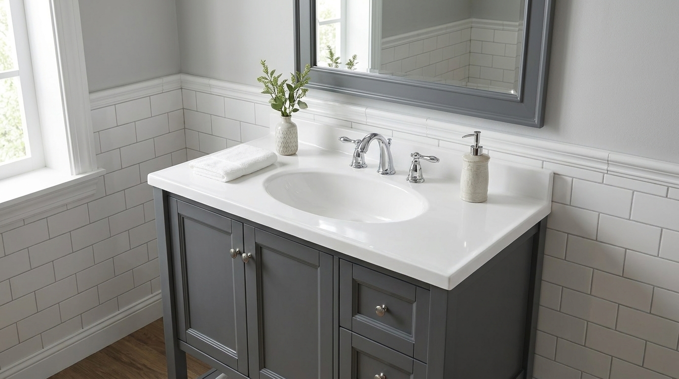 Cultured marble vs. quartz vanity tops: A B2B buyer's guide for commercial bathrooms, builders & OEM.