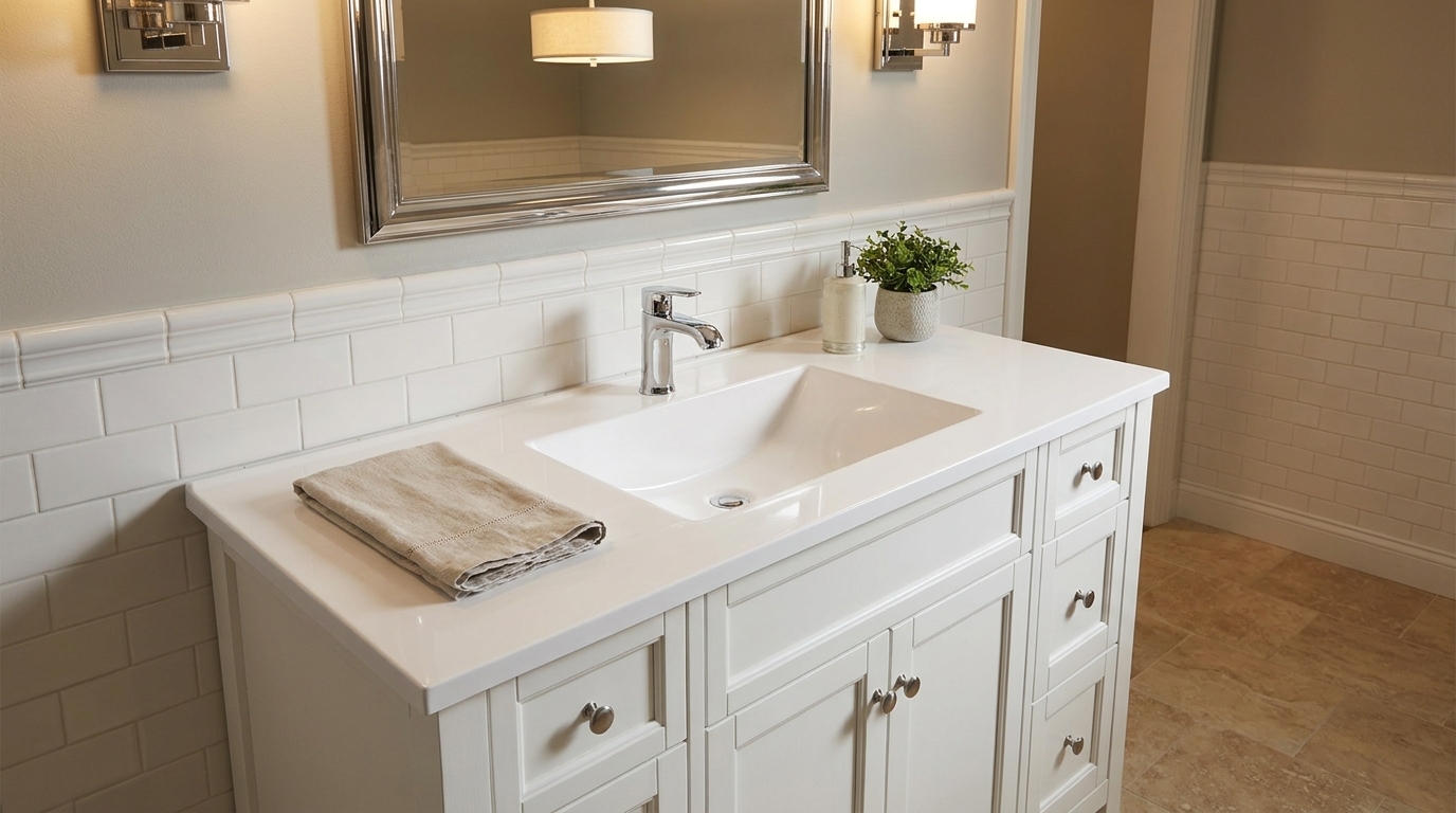Cultured marble vanity tops guide for commercial buyers: wholesale solutions for hospitality and multifamily projects.