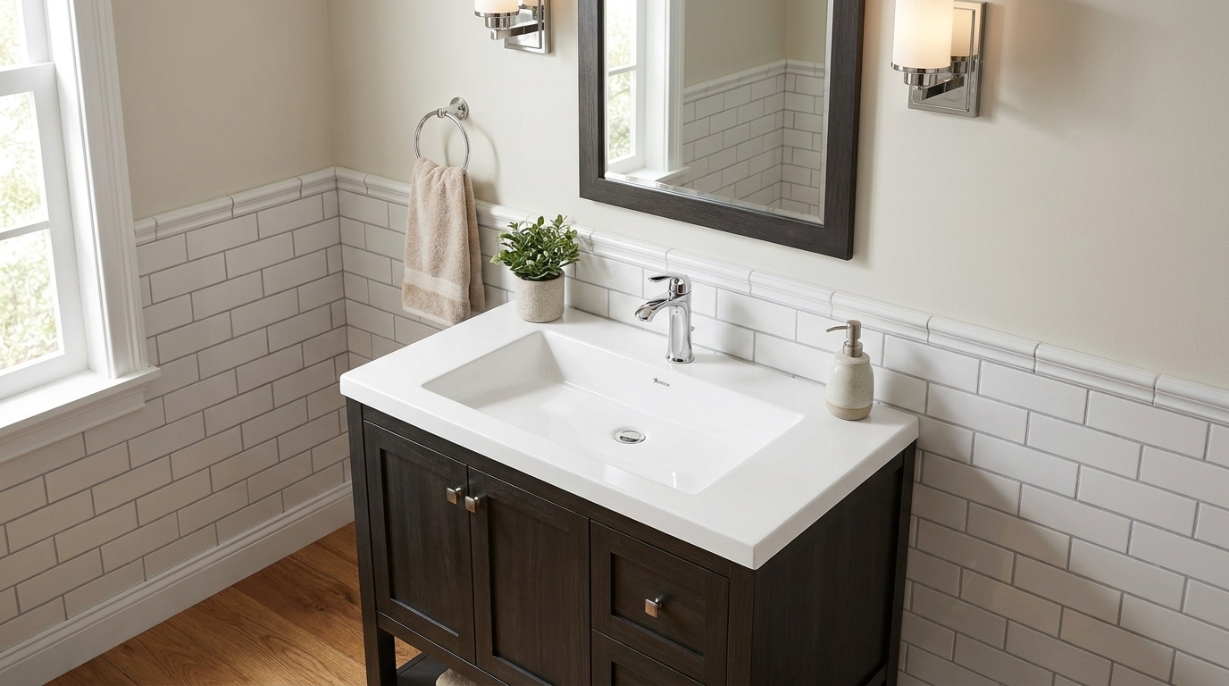 B2B guide: Cultured marble non-porous vanity tops for multi-family, OEM, and private label procurement.