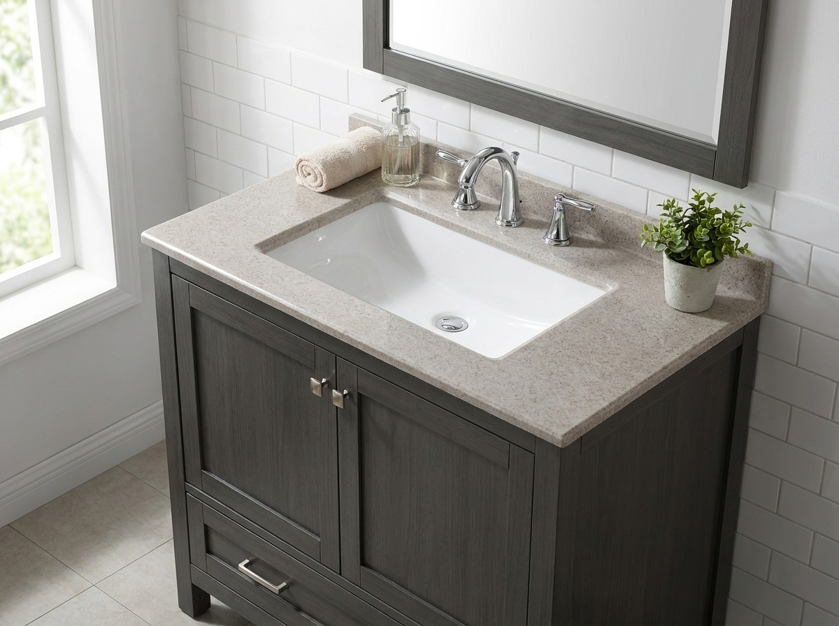Seamless cultured marble vanity top wholesale procurement for hospitality, multifamily, and commercial projects.