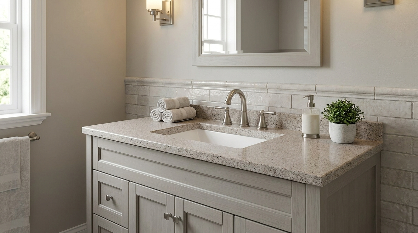 Cultured marble vs fiberglass vanity tops for private label OEM. Essential maintenance tips for builders & hospitality.