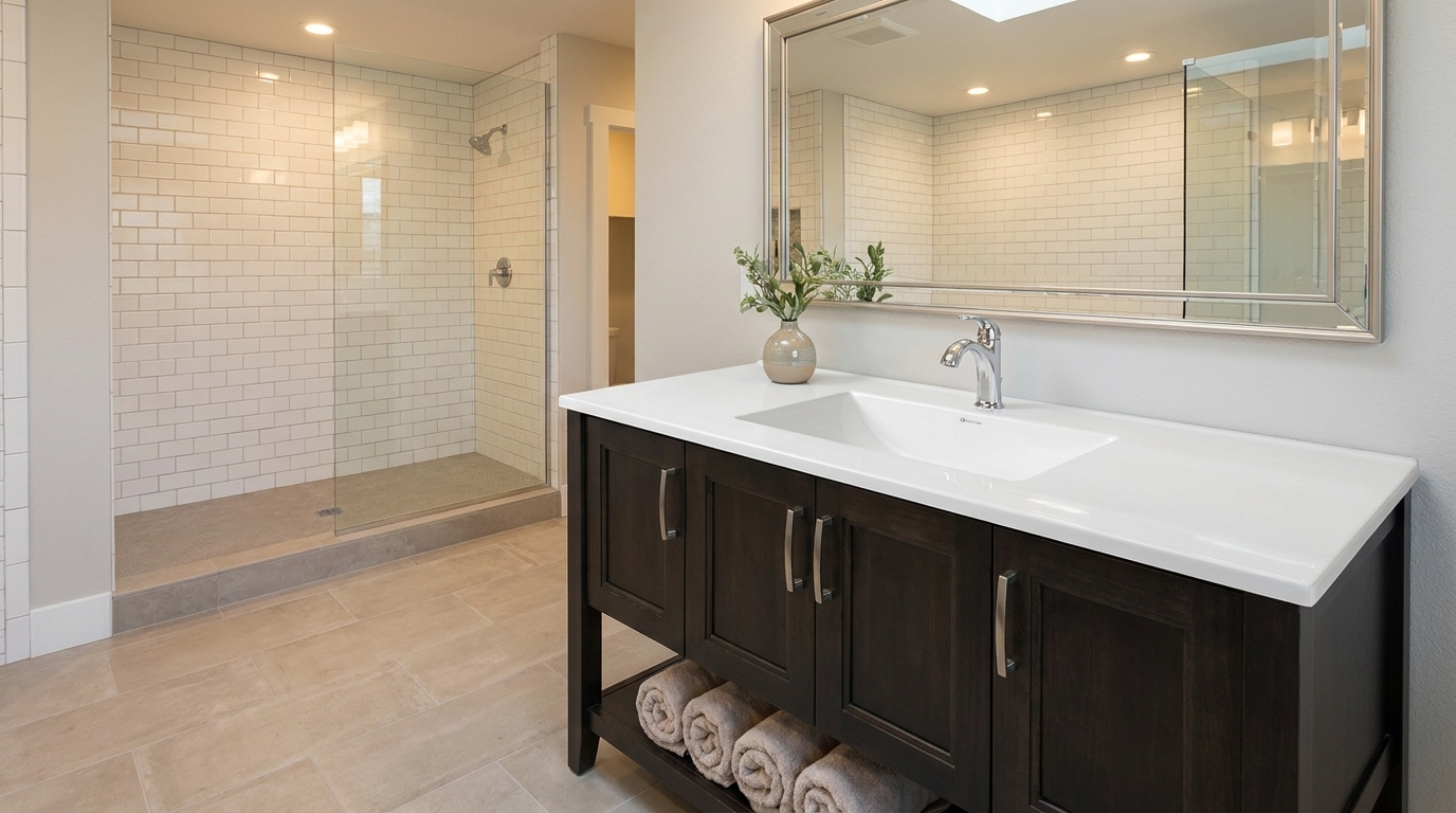 Elegant cultured marble vanity tops for B2B commercial procurement. ARSTAR delivers quality wholesale solutions for hotel suppliers.