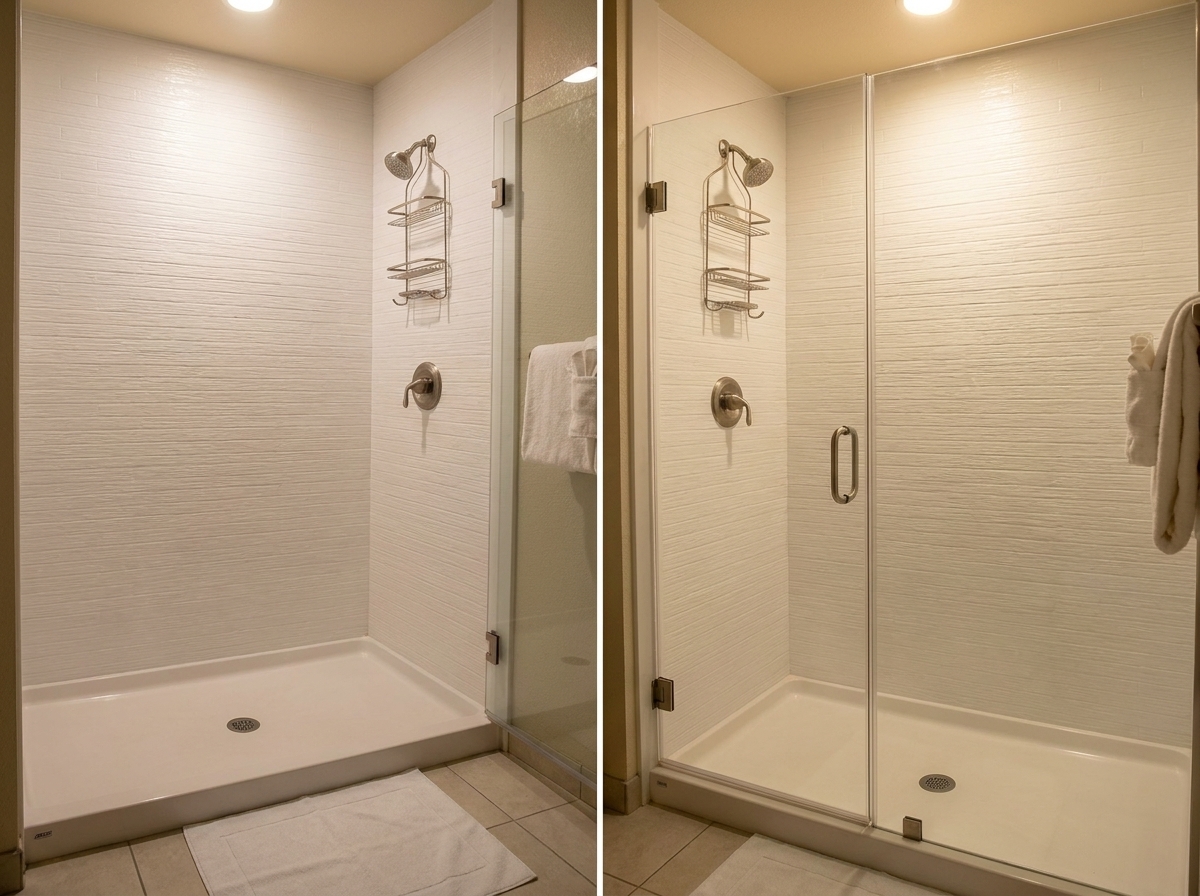 Durable cultured marble shower panels for hotel & multifamily B2B buyers. Maximize housekeeping efficiency.