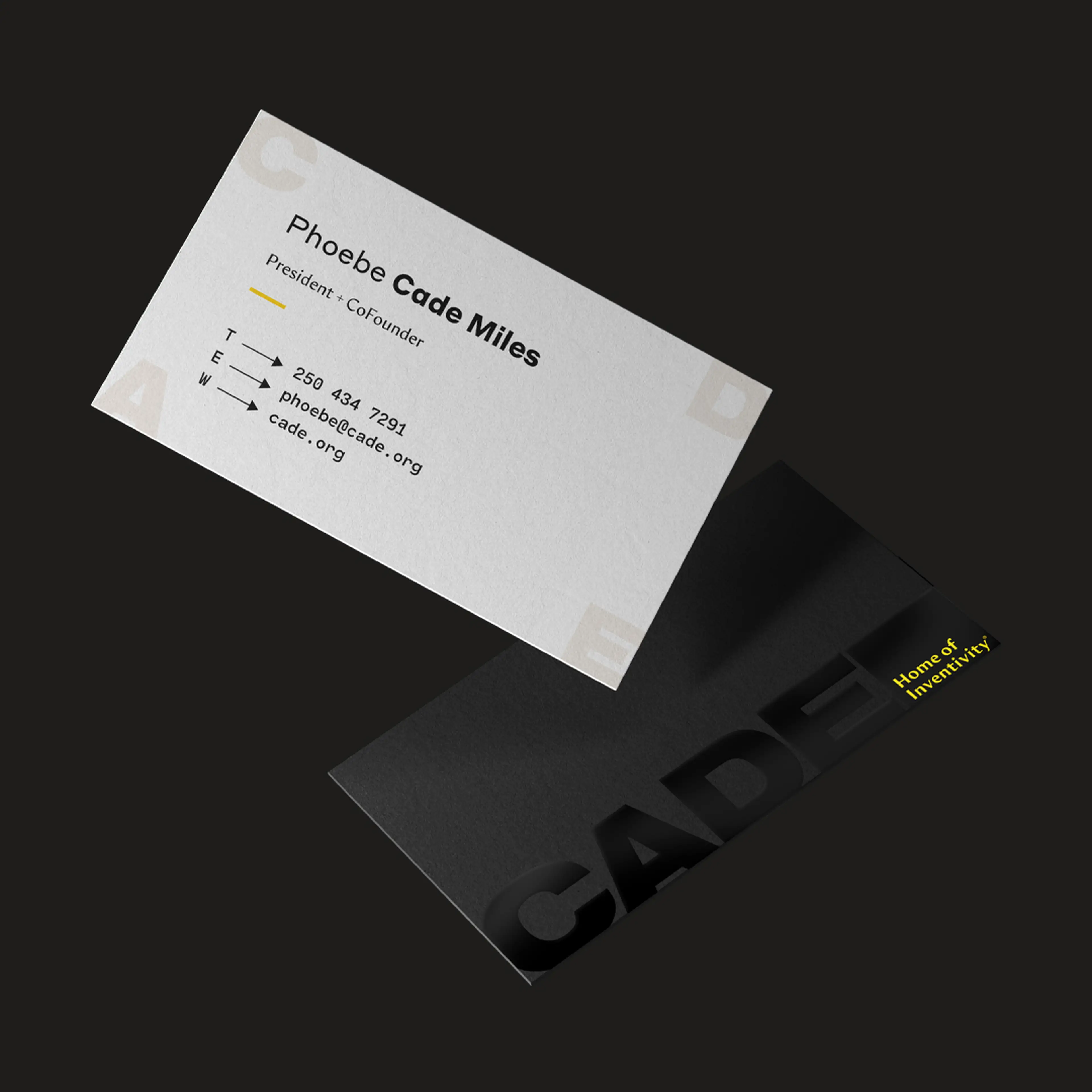 Cade business card design