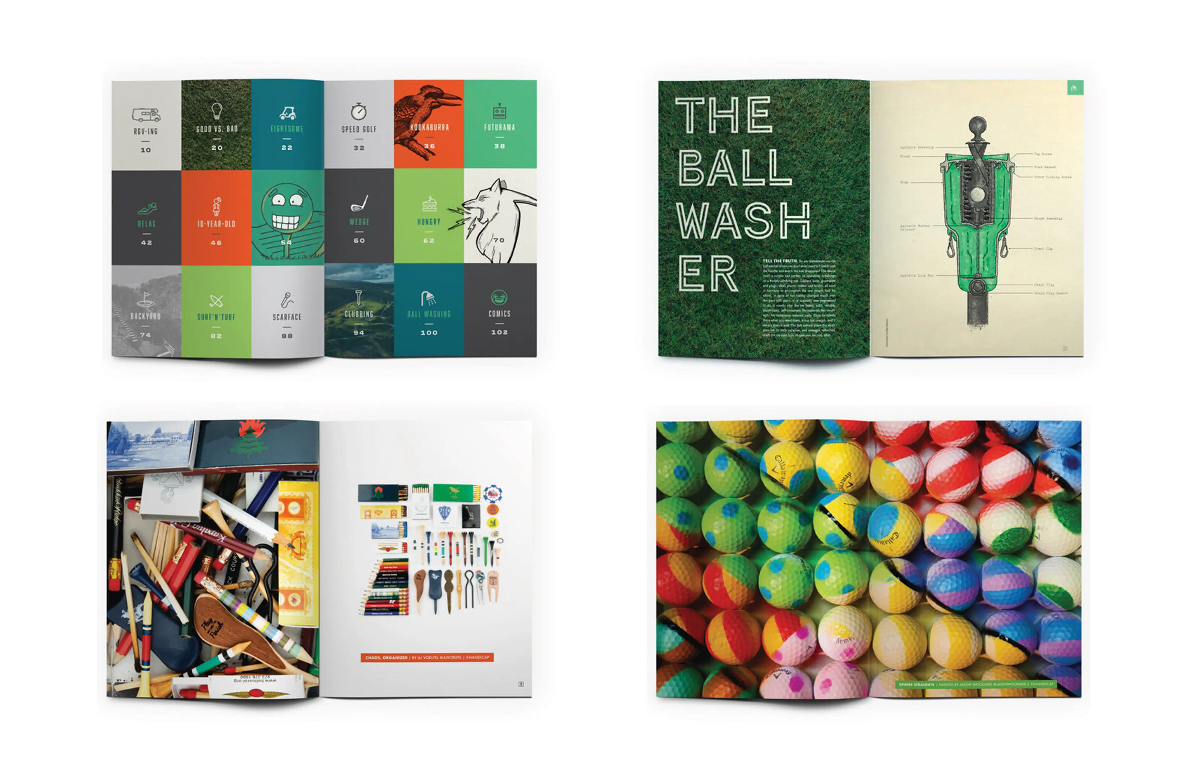 4 grid Callaway Golf magazine