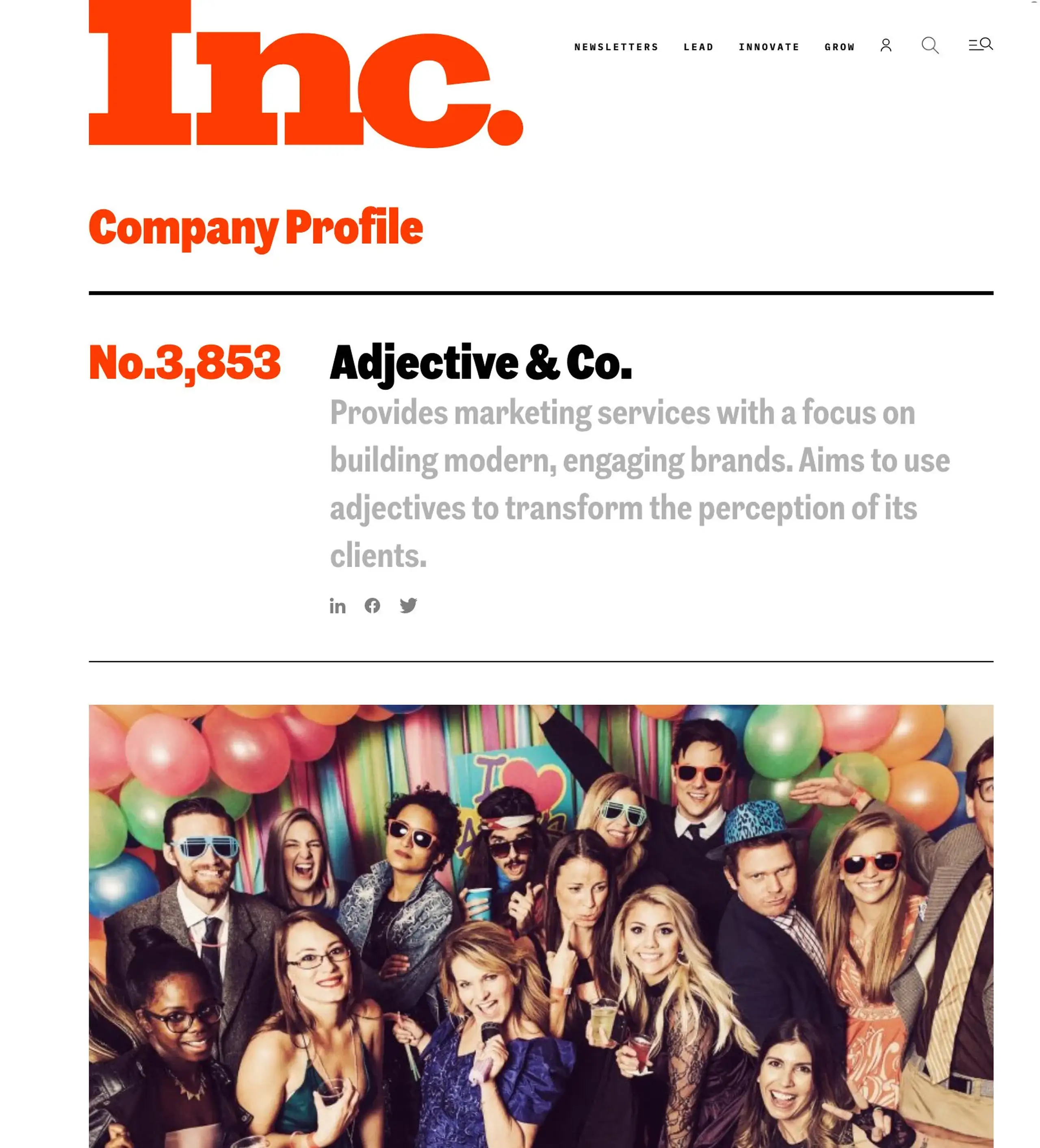 Inc Adjective