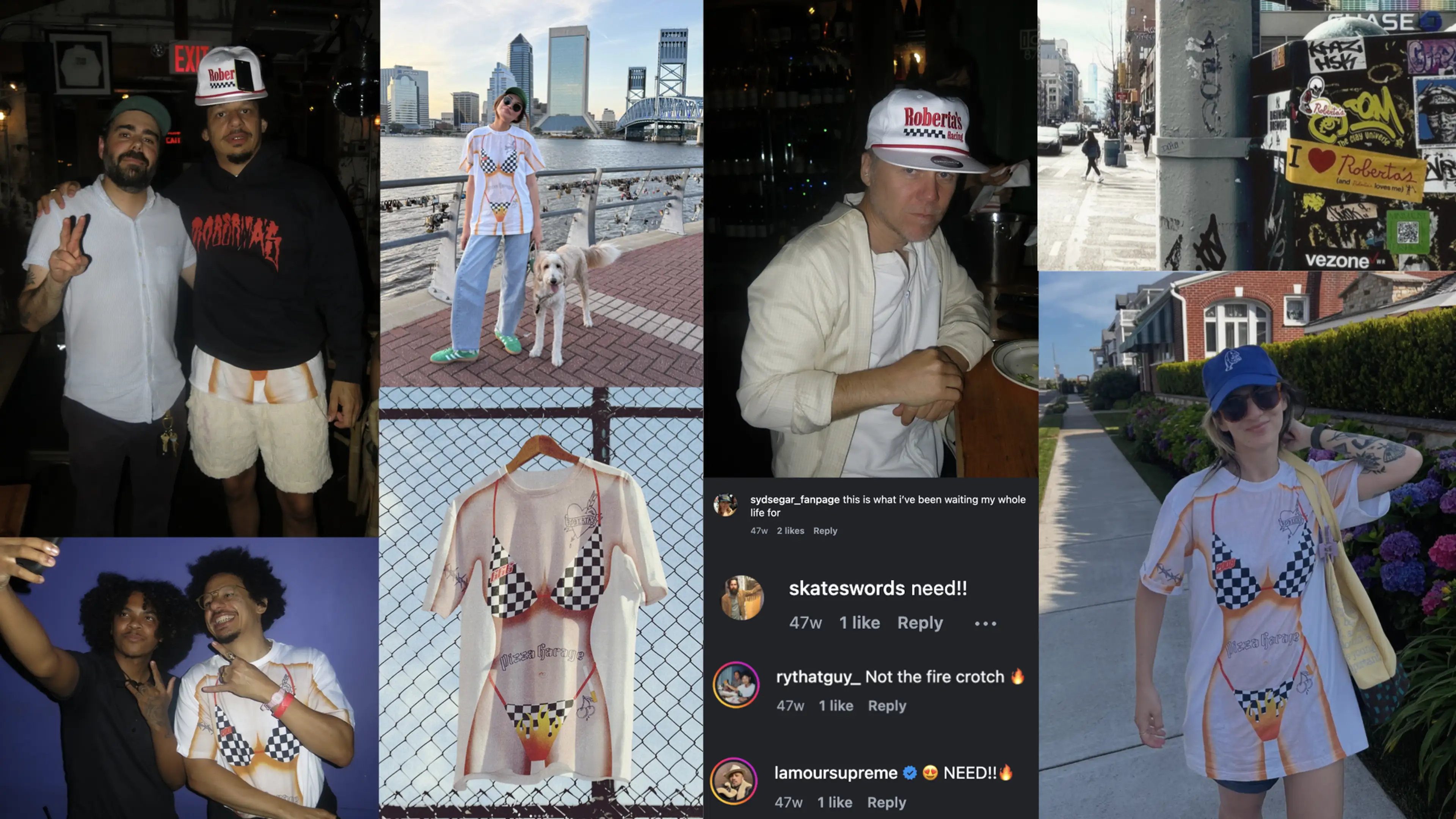Roberta's merch capsule social proof