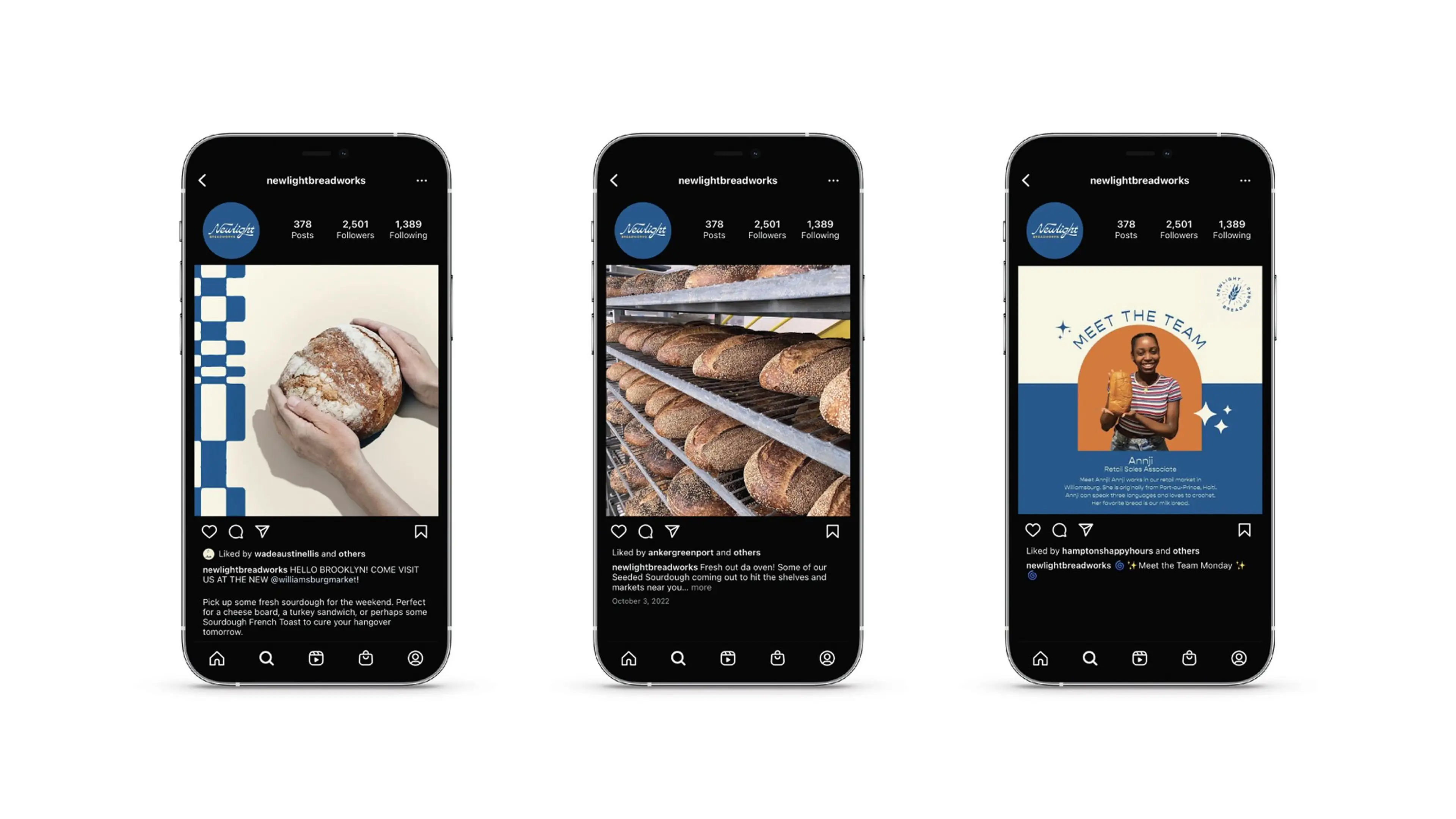 Newlight social media feed