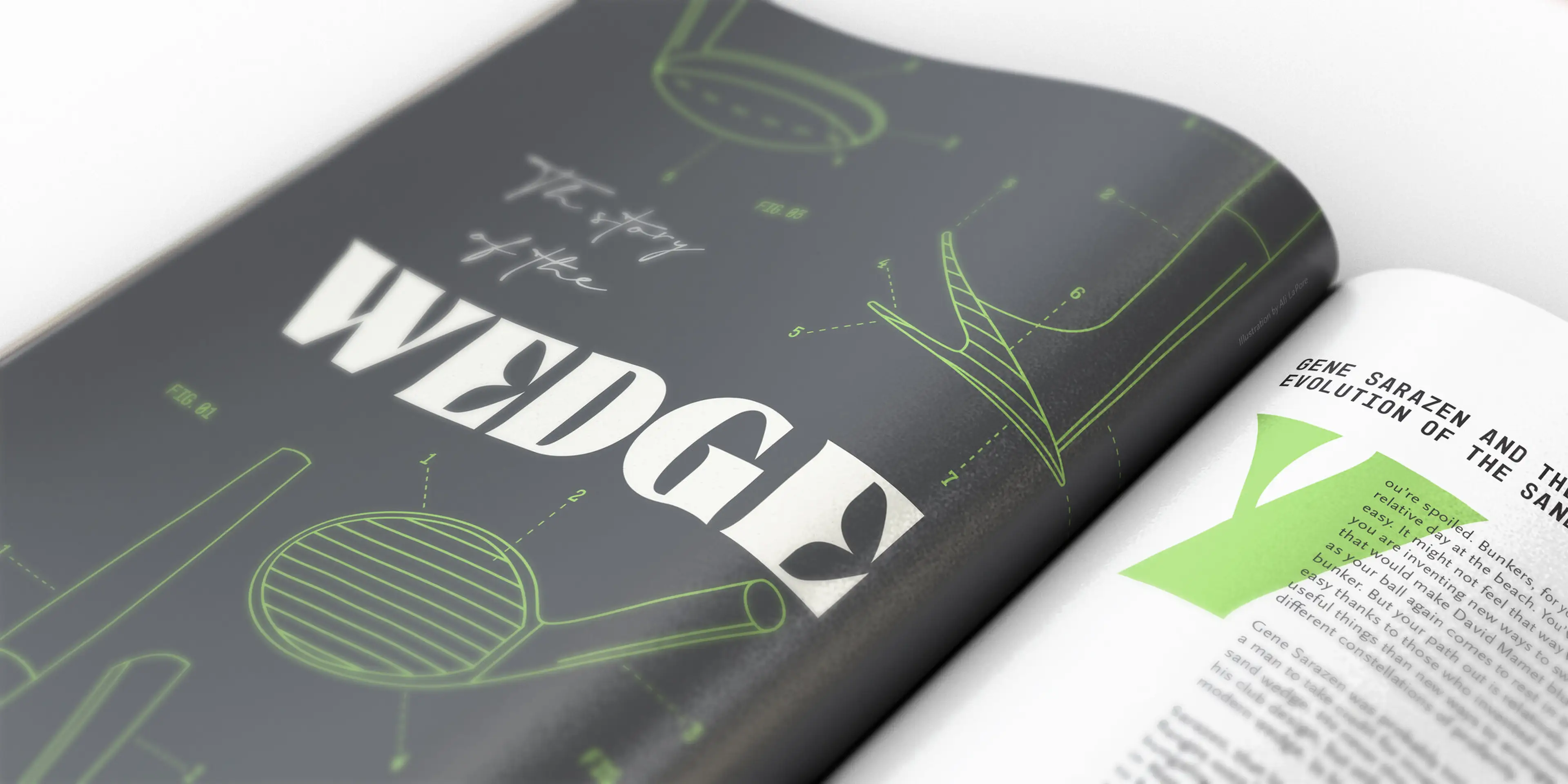 Closeup of Callaway Golf magazine