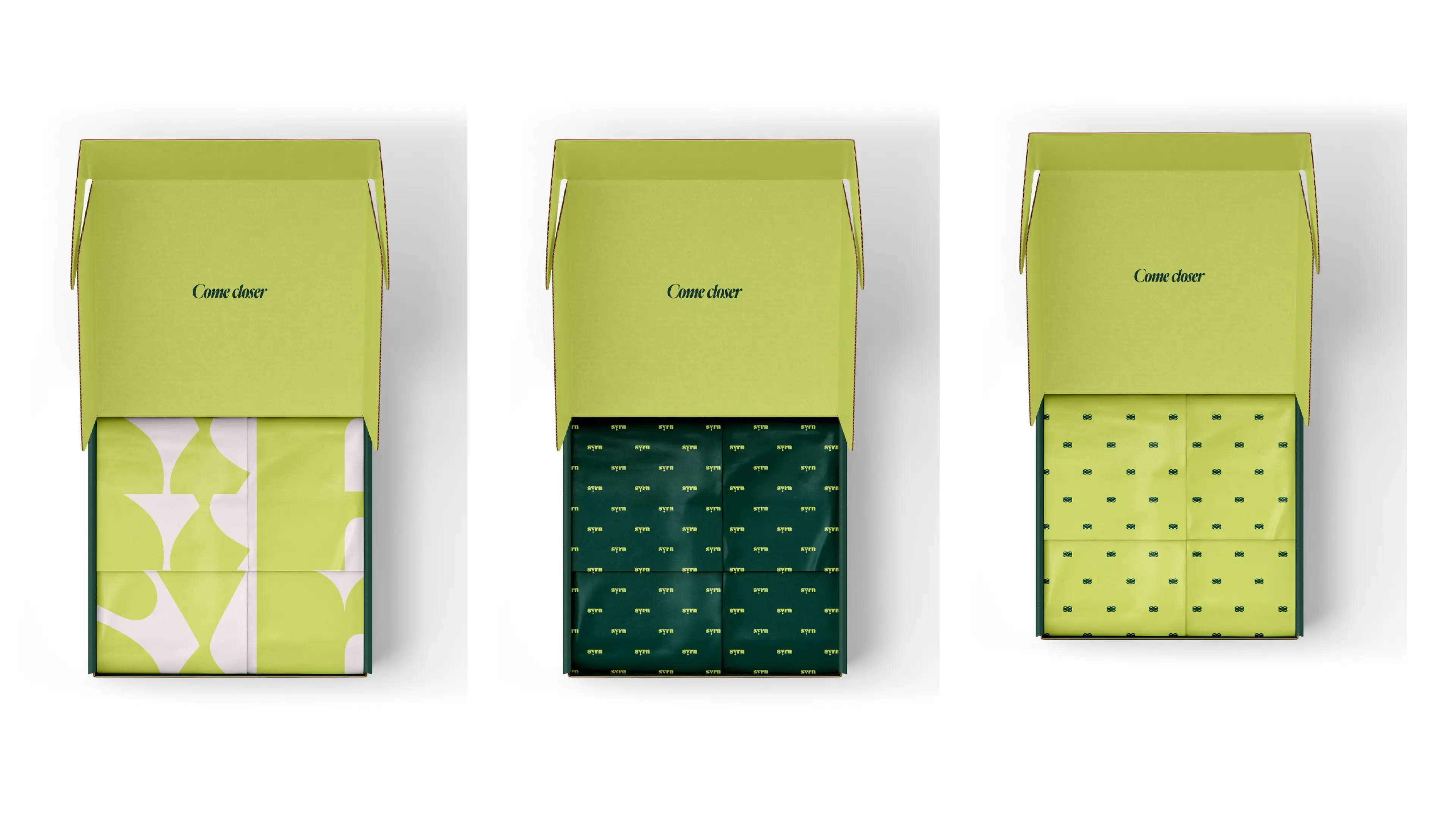 Syrn box sizing packaging