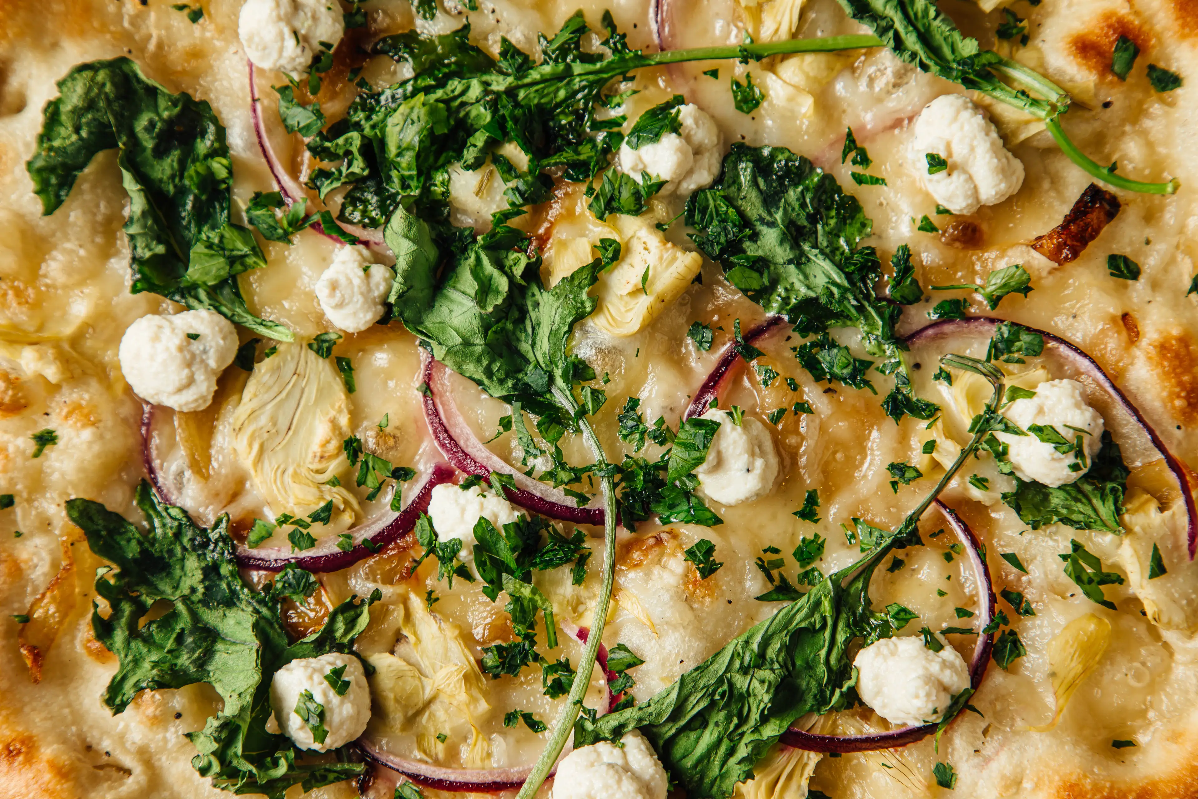 Wild Pie white pizza closeup