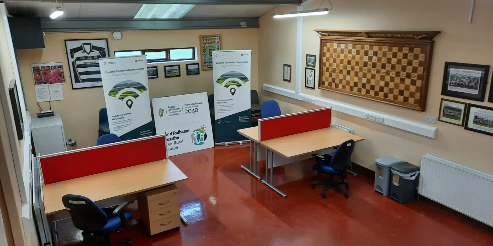 Galbally GAA Club — coworking space interior