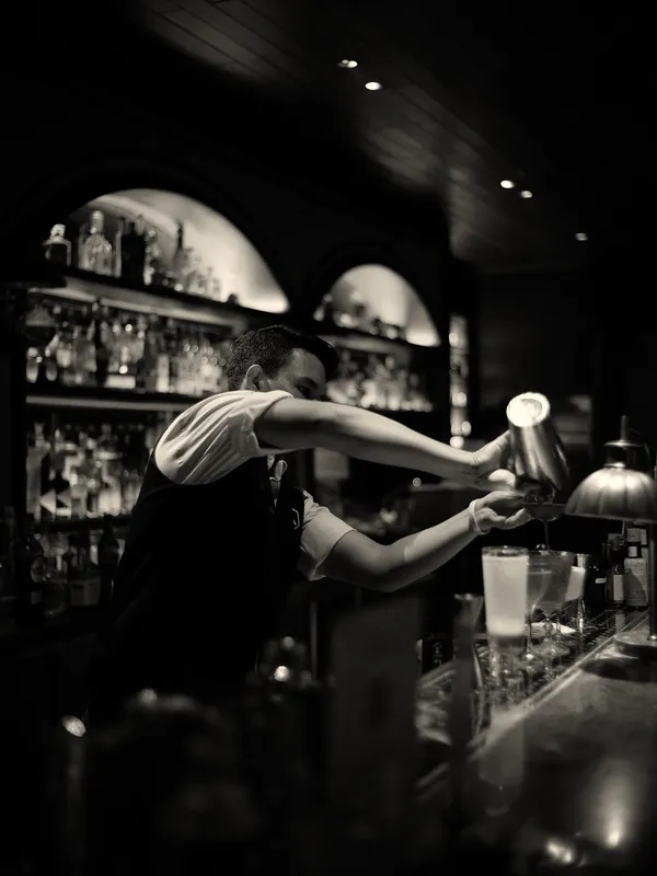 Guests dining in a luxury hotel restaurant — Studio Cicely brand studio for hotels