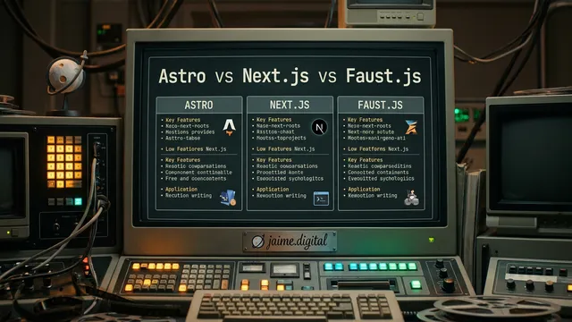 Astro vs Next.js vs Faust.js para WordPress headless: comparativa real (2026)