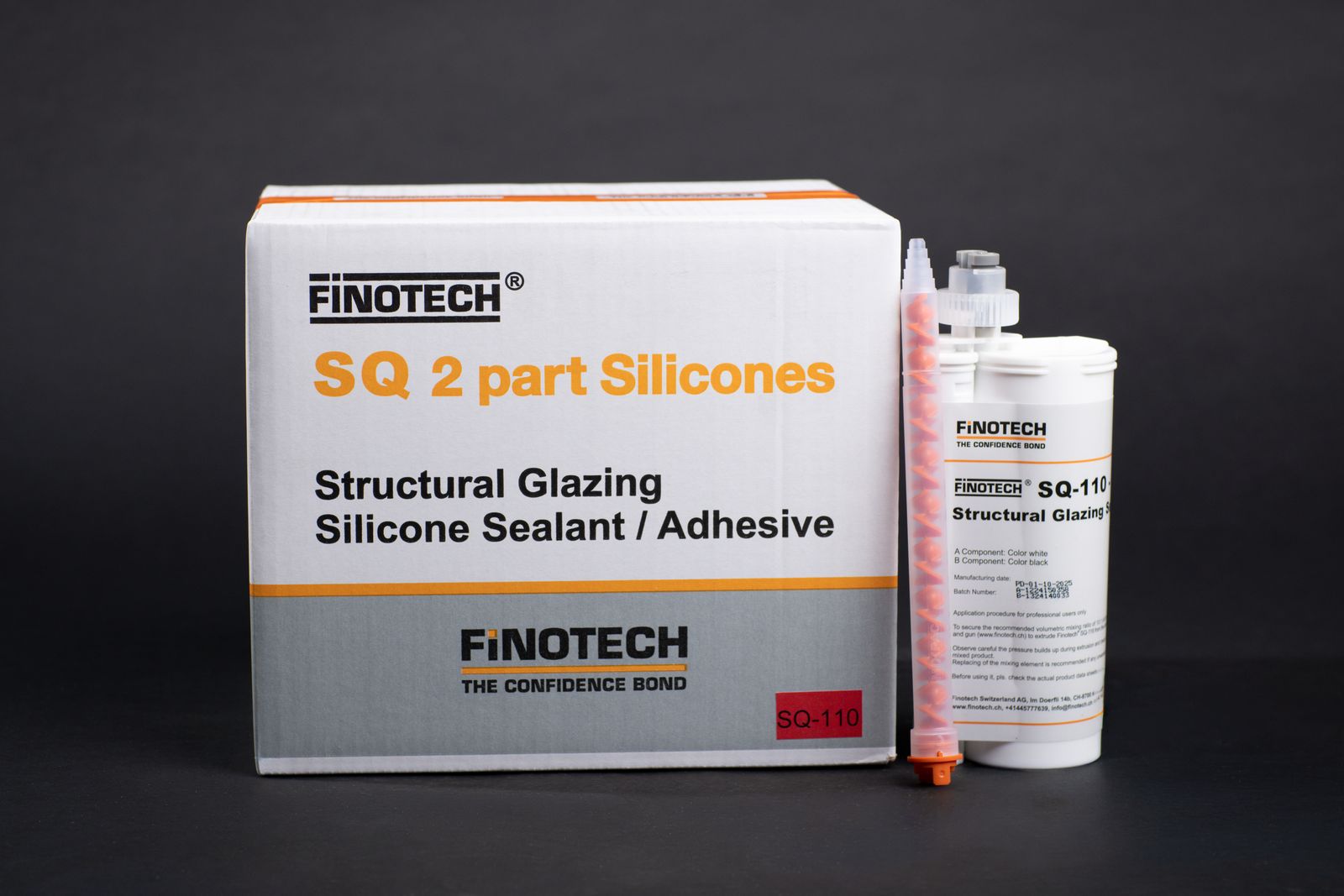 Finotech SQ-110 10:1 Structural Silicone Cartridges
