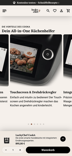LuckyChef CookA product detail features section (mobile)