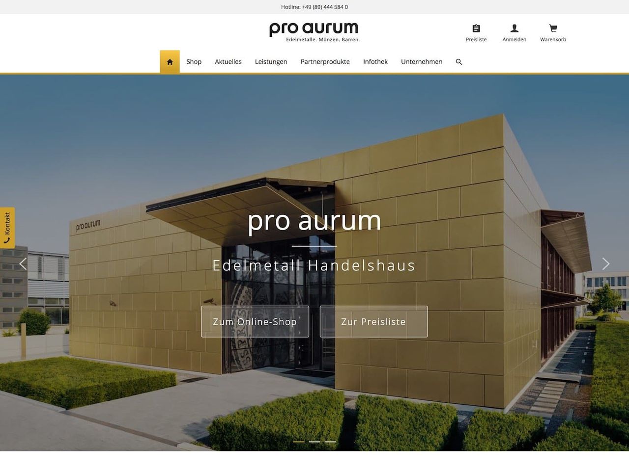 pro aurum Website and Shop