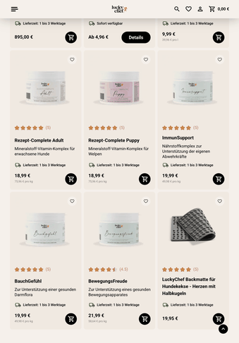 LuckyChef shop product overview
