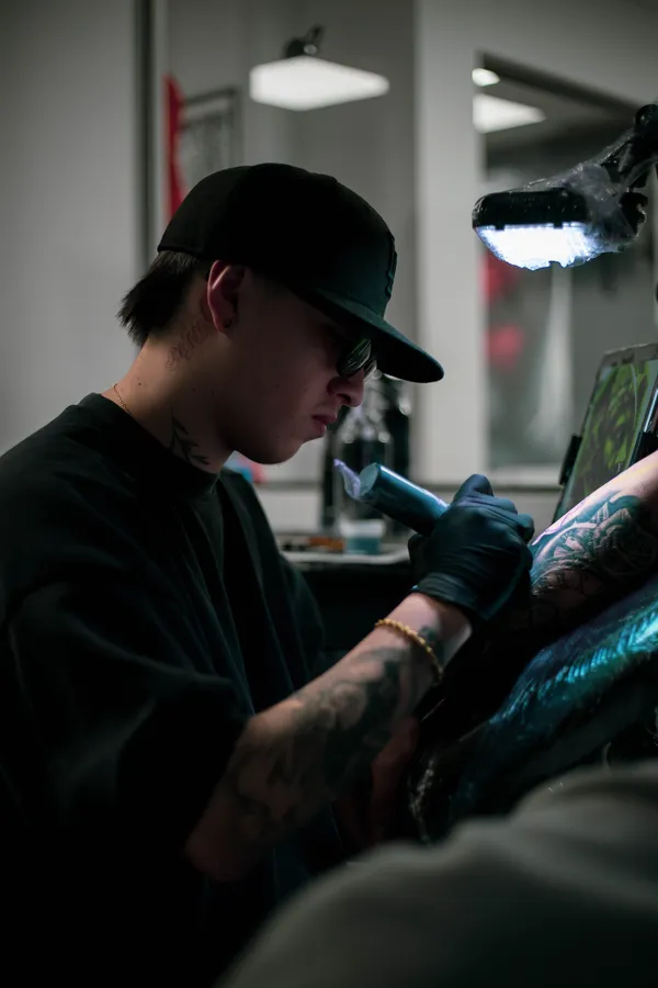 Tattoo Artist Working Process