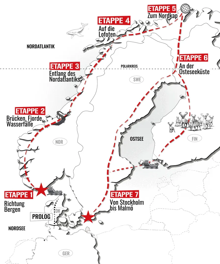 Etappenkarte Pothole Rodeo Polar 2027 vom Back Road Club