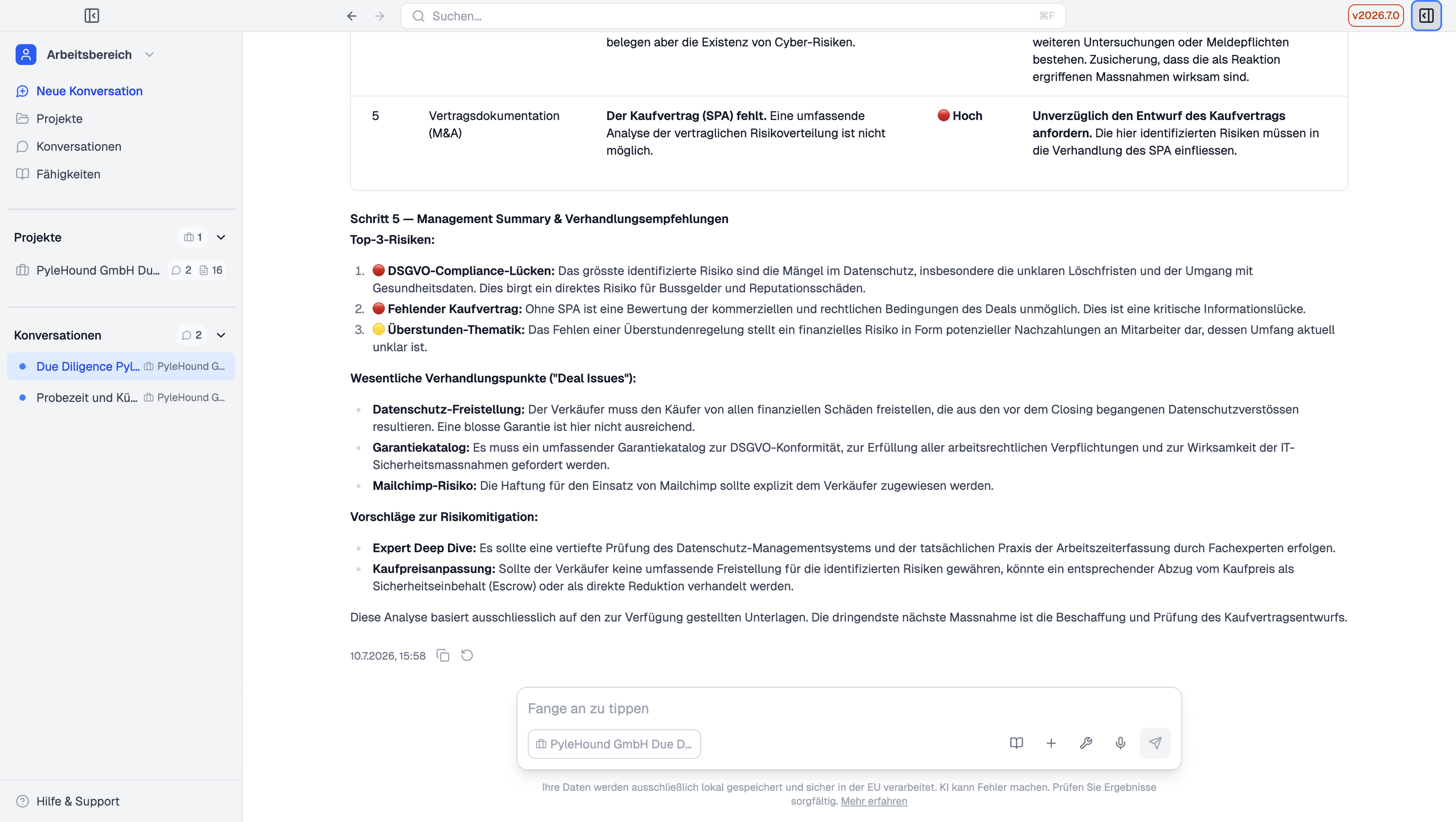 Strukturierte Antwort nach der Methodik der Fähigkeit